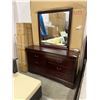 Image 1 : BRAND NEW AVENZA CHERRY 6 DRAWER DRESSER W/ MIRROR - RETAIL $699
