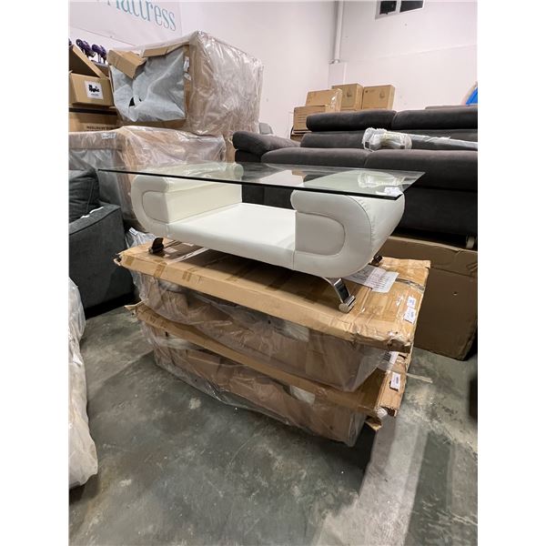 BRAND NEW MODERN GLASS TOP COFFEE TABLE - RETAIL $299