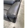 Image 3 : BRAND NEW WHITNEY GREY LEATHER RECLINE LOVE SEAT - RETAIL $1699, HIGH QUALITY STITCHING, GEL MEMOR F