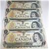 Image 1 : 4 1973 Circulated Dollar Bills