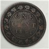 Image 1 : Canadian Large Cent 1891 Small Date Large Leaves VG+