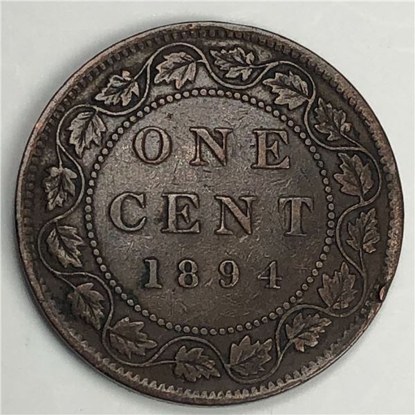 Canadian Large Cent 1894 EF+