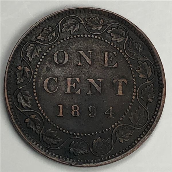 Canadian Large Cent 1894 VF+