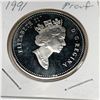 Image 2 : 1991 Queen Elizabeth II Canadian Silver Dollar UNC Heavy Cameo