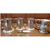 Image 2 : Four Engraved Pewter Style Beer Mugs