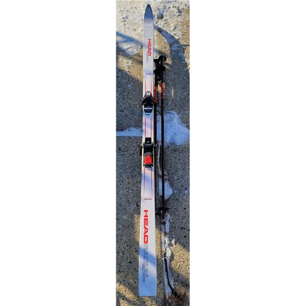 Head Radical Set Of Skis & Poles