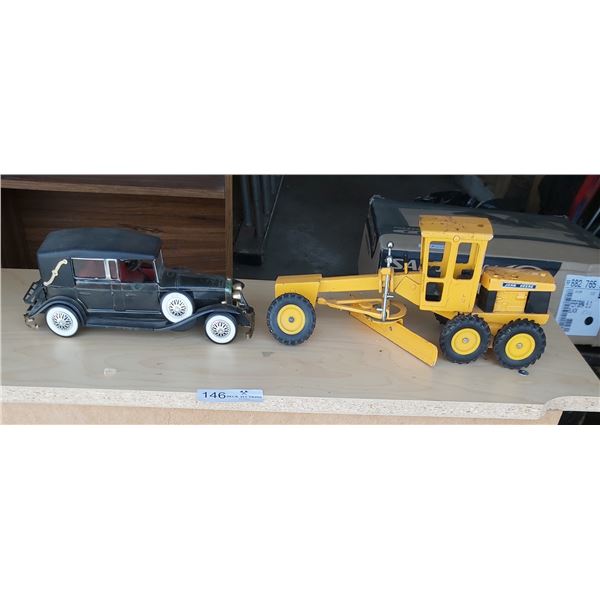 John Deer Snow Plow & Vintage Car