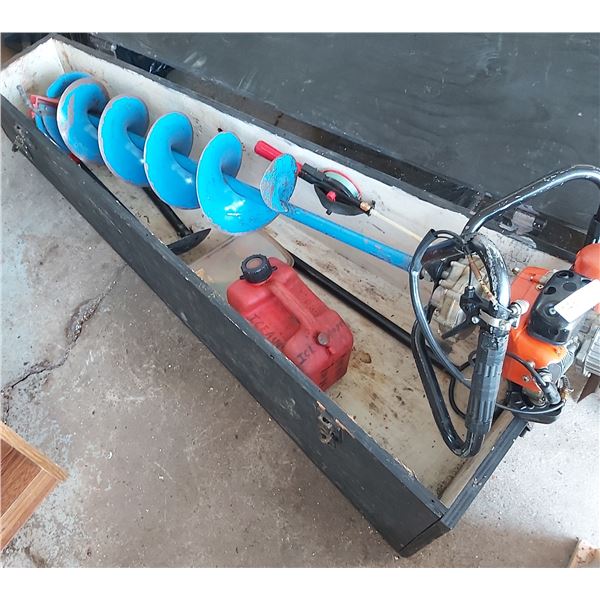 Tanaka Gas Ice Fishing Auger With Accessories