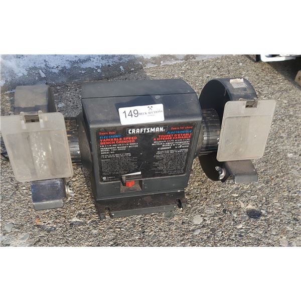 Craftsman Variable Speed Bench Grinder Beck Auctions Inc.