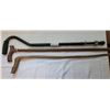 Image 1 : Three Walking Canes With Mirror & Broom