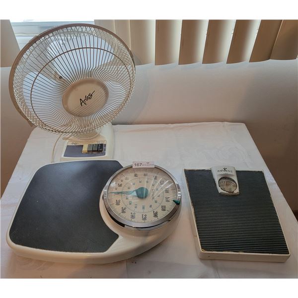 Two Older Scales & Fan