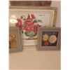 Image 3 : Carpet Wall Hanging & 3 Floral Pictures