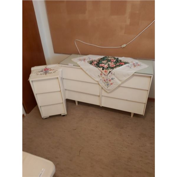 Bedside Table on Wheels & Dresser