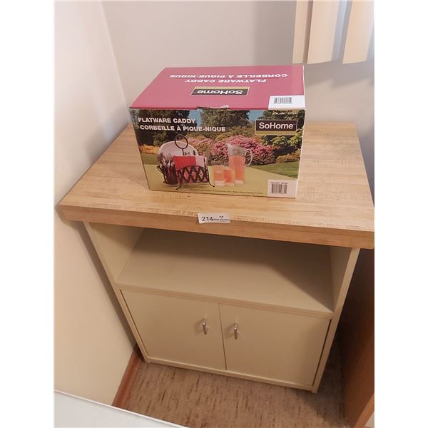 Microwave Stand & Flatware Caddy