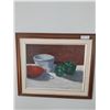 Image 1 : Painting of Green Peppers & Bowls Artist Unknown