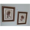 Image 1 : 2 Embroidered Children in Frames