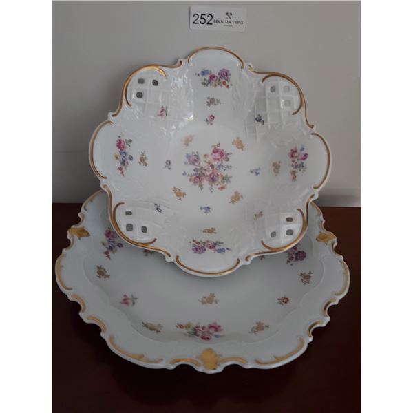 German Fine China Matching Plate & Bowl