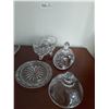 Image 2 : Crystal and Glass Items, Candy dish, Cream & Sugar Dishes with Tray, Butter Dish and Pitcher
