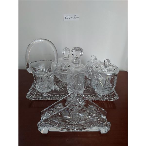 Crystal Arrangement, Basket, Napkin Holder, Tray & More