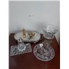 Image 1 : Assorted Glass, Crystal & Brass Serving Dishes & Decor