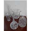 Image 1 : Assortment of Crystal Decor, Vases, Ice Bucket, Candy Dish & Serving Dish