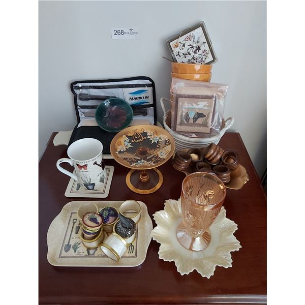 Picnic Lot!  Bowls, Pitcher, Napkin Rings, Coasters and More