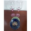 Image 4 : Coloured Glass Assortment Including Stunning Glass Bowl, Wine Glasses & Glasses
