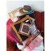 Image 1 : Assorted Throw Blankets, Pillows & Bergsma Art Card & More