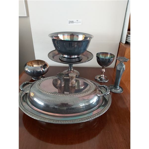 Variety of Silver Plated Table Items