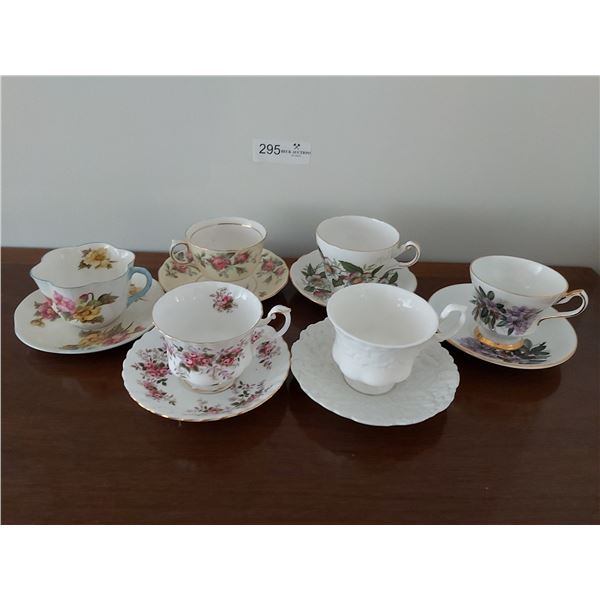 6 Assorted Cups and Saucers
