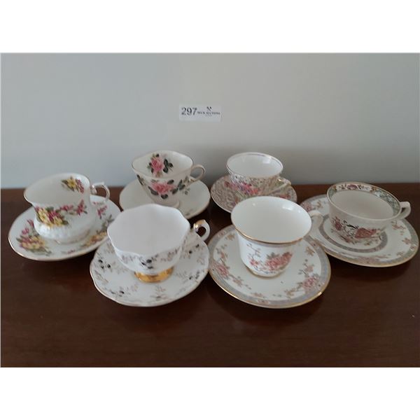 6 Assorted Cups and Saucers