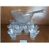Image 1 : Punch Bowl with 12 Cups and Ladle