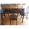 Image 3 : Stunning Knechtel Dining Table & 4 Chairs with Hidden Compartment.  Table has 4 table leaves