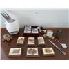 Image 1 : Mini Fondue Pot, Mini Wooden Pictures, Model Cars in Boxes with Frame for Hanging & More