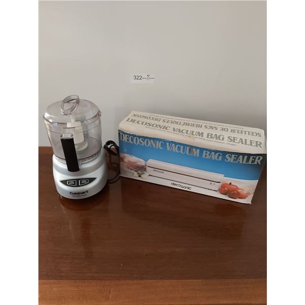 Cuisinart Electric Mini-Prep Plus & Decosonic Vaccum Sealer