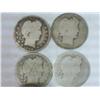 Image 1 : 4 Assorted Barber Quarters