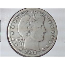 1909-S Barber Half Dollar (Fine)