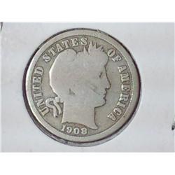 1908-D Barber Dime