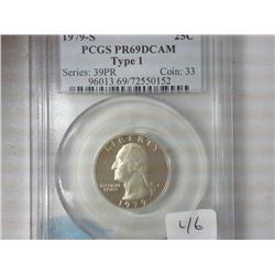 1979-S Washington Quarter PCGS PR69DCAM Type I