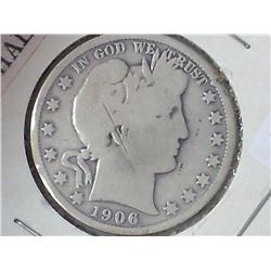 1906 Barber Half Dollar