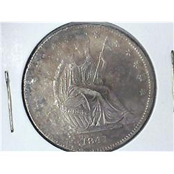 1841-O Seated Liberty Half Dollar (EF+ See Pic)