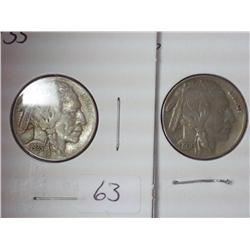 1935 And 1936 Buffalo Nickels