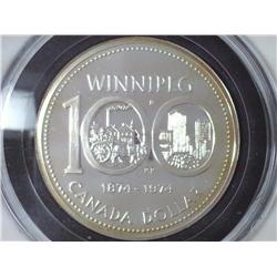 1974 Canada Winnipeg Dollar (Specimen) .3750 ASW
