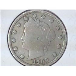 1909 Liberty "V" Nickel (VG+)