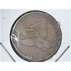 1857 Flying Eagle Cent (Damaged) See Pic