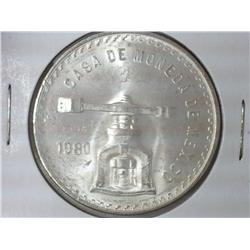 1980 Mexico 1 OZ. Silver Bullion Issue (UNC)