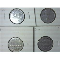 1951-1954 Canada Five Cents (4 Coins)