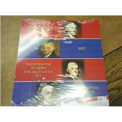 2007 Presidential Dollar UNC Set (8 Coins)