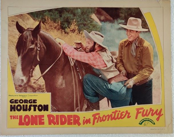 The Lone Rider in Frontier Fury Lobby Card (1941)