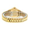 Image 6 : Rolex Ladies 18K Yellow Gold Sapphire And Tahitian MOP Diamond President Wristwa